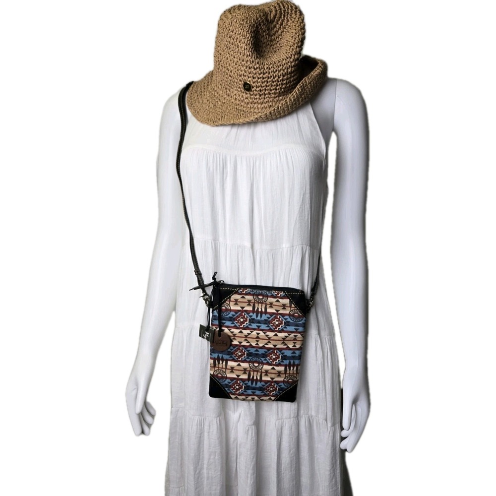 Myra Aztec Shoulder Bag Purse Womens Boho Western Cowgirl Deep Pockets